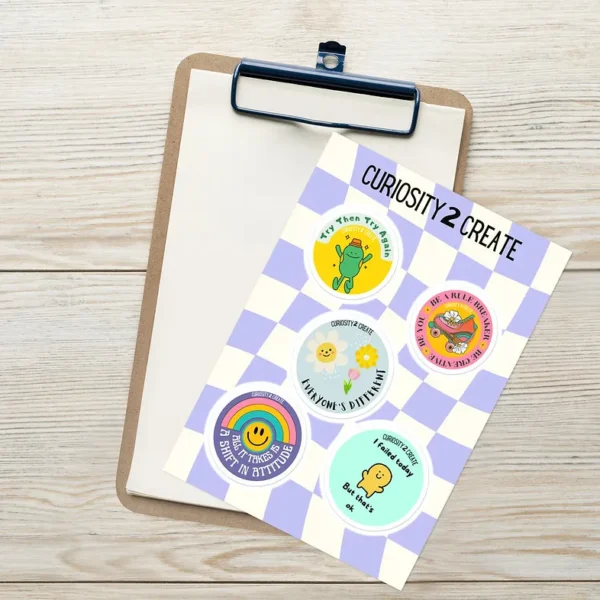 "Retro Designs" Vinyl Sticker Pack - Image 2