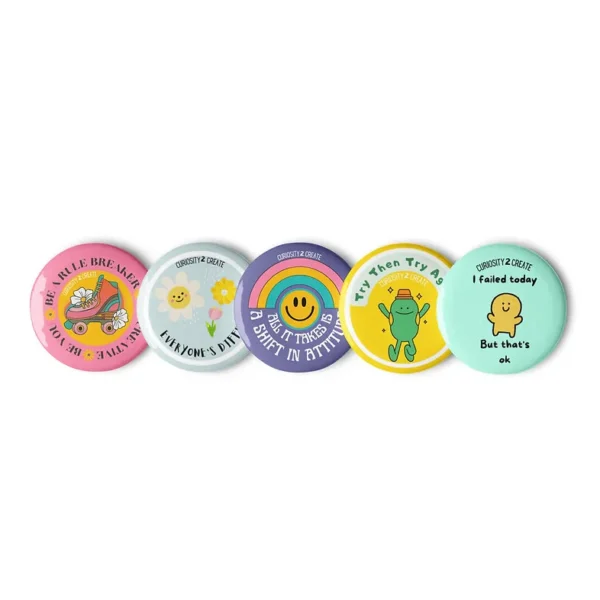 "Retro Designs" 1.25 in Button 5x Pack - Image 3