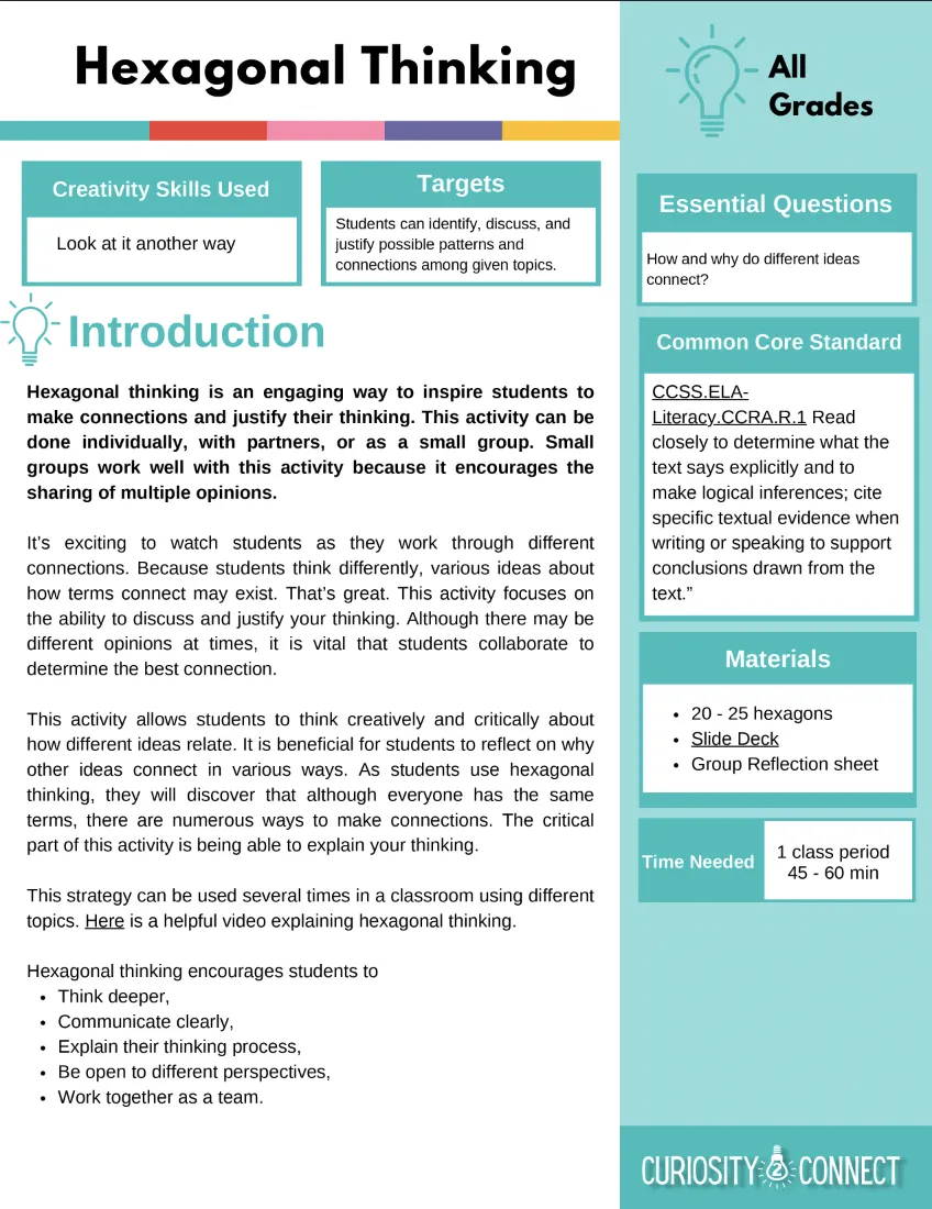 Hexagonal Thinking Cover